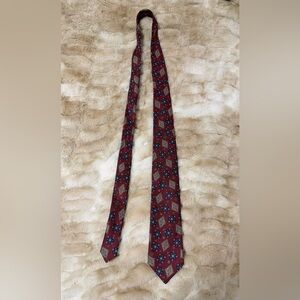 CHANEL Burgundy Floral Men's Tie